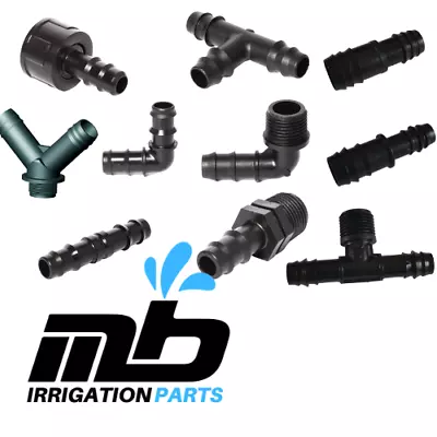 13mm ID 16mm OD Plastic Fitting Connector Garden Irrigation Watering LDPE Pipe • £4.10