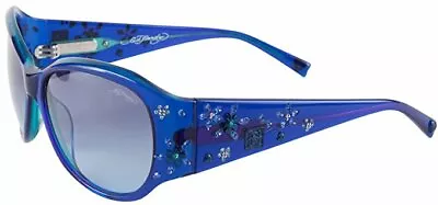 Ed Hardy Sunglasses Sakura Flowers - Blue With Case And Box • $79.99