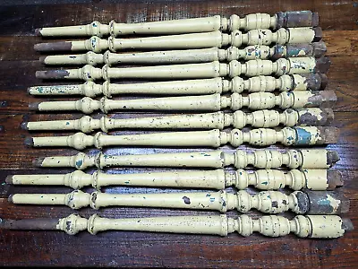 12 Vintage Victorian Farmhouse Turned Wood Spindles Staircase C1900 Balusters • $49.95