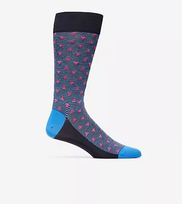 Cole Haan Men's Triangle Dotted Crew Socks NEW • $12