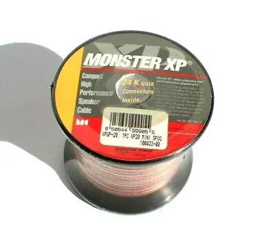 Monster XP Compact High Performance Speaker Cable 20ft MiniSpool 24K Connectors • $24.99