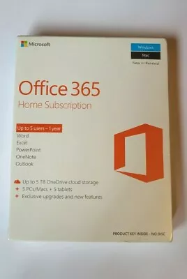 New Sealed Microsoft Office 365 Home Premium 1 Year Subscription  • $79.99