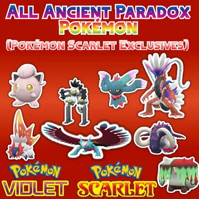$9.99 • Buy Pokemon Scarlet And Violet ✨Shiny 6IV Paradox Pokemon (ALL Scarlet EXCLUSIVES)✨