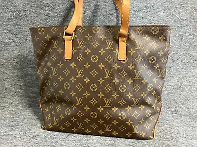 Authentic Louis Vuitton Cabas Mezzo Tote Bag Monogram Leather Brown M51151 • $359.10