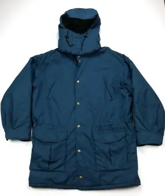 Vintage 90s LL Bean Maine Warden Gore Tex Blue Insulated Parka Jacket Large TALL • $59.99