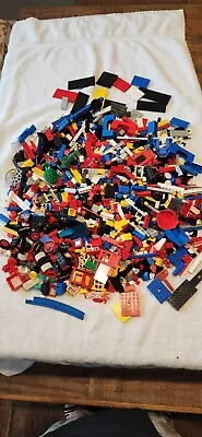 Lot 5  - 3 Lbs Of Vintage Lego Bulk Lot Bricks Windows Tires Baseplates AS-IS • $34.99