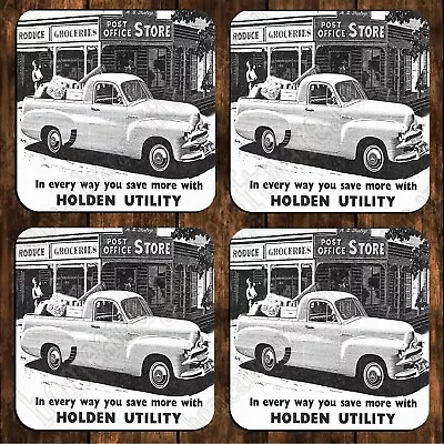 Set Of 4 Mdf/cork 95mm Coasters Fj Holden Utility • $34.90