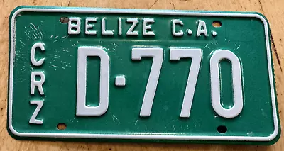 Mint Belize Central America Auto License Plate   D 770   Crz • $39.99