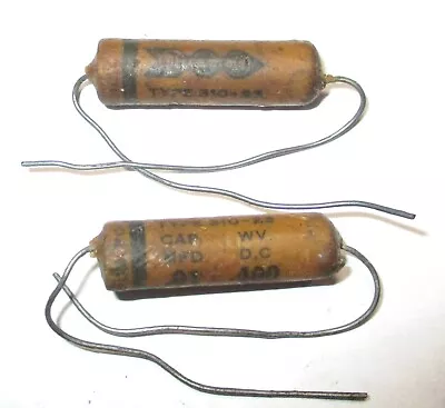 2 Micamold Type 310-23 0.01 UF 400 Volt Wax Paper Capacitors NOS • $9.99