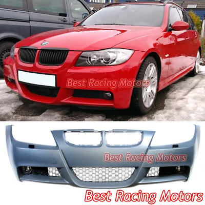 For 2006-2008 BMW E90 E91 4dr 3-Series M-Tech Style Front Bumper + Fog Lights • $649.99