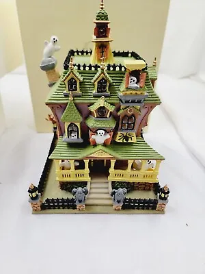 LENOX SPOOKY MANOR Light Up Halloween House 8 3/4   853345 • $69.99