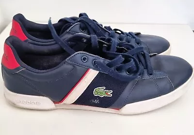 LACOSTE Navy Blue Sneakers Casual Shoes Men's Size EU 43 US 10 • $25