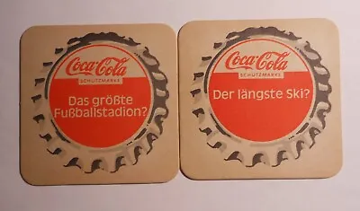 2 Vintage Coca Cola German Coasters • $4.99