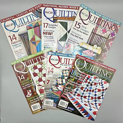 McCall's Quilting Magazine 2016 Full Year Lot Of 6 Issues With Pattern Sheets • $22.50