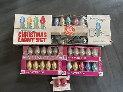 Vintage GE Satin Glo Christmas Lights • $129.99