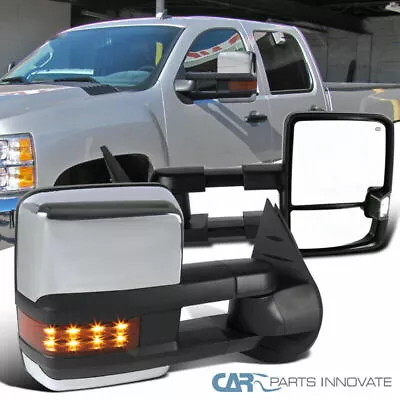 Facelift Style Side/Tow Mirrors W/ Defrost+LED Signal Fit 07-13 Silverado Sierra • $111.56