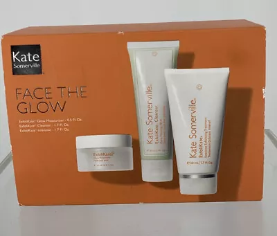 100% Authentic Kate Somerville Face The Glow 3pc Kit ExfoliKate Brand NWB • $39.99