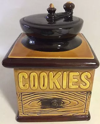 Vintage Cookie Jar With Coffee Mill Like Lid • $45