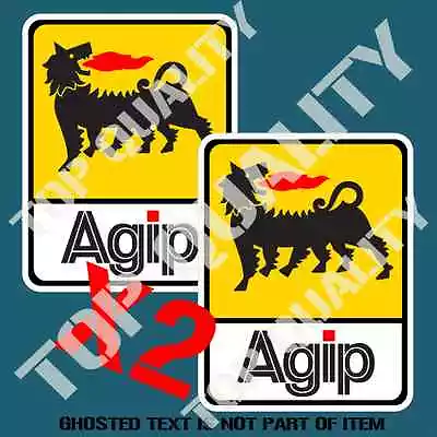 AGIP FUEL RACING OIL Decal Sticker Vintage Petroliana Hot Rod Decals Stickers • $5