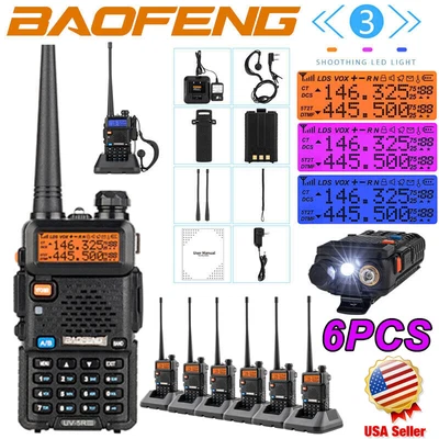 $29.99 • Buy 6PCS Baofeng UV-5R Upgraded Legal Version Dual Band Walkie Talkies Two Way Radio