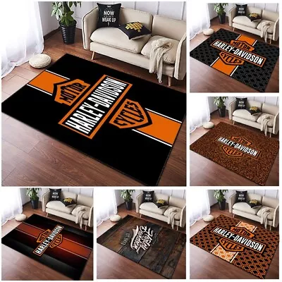 Harley Davidson Bedroom Living Room Carpets Anti-Slip Rug Home Doormat Floor Mat • $24.99