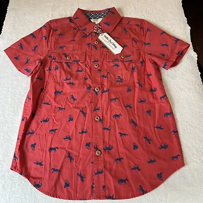 Boys Matilda Jane Clothing With Joanna Gaines Button Up Shirt Size 10Horse Print • $21.99