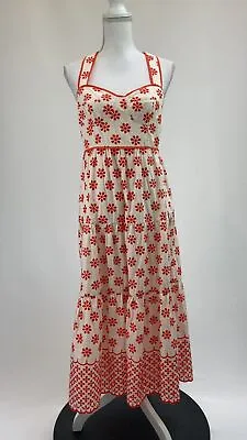 $179 • Buy Alice McCall, Cream/Orange Anglaise Embroidered Strap Maxi Dress, Size 12
