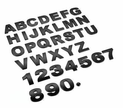 £1.89 • Buy 3D Quality Metal Self Adhesive Letters & Numbers Signs Badge - Matt BLACK
