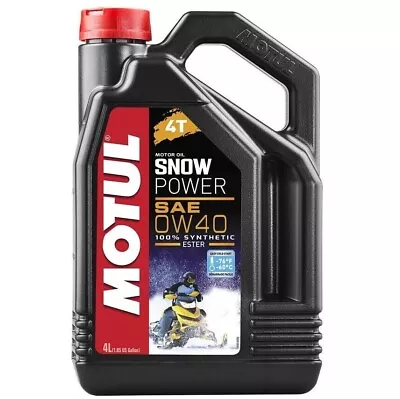 Motul Snowpower SAE 0W-40 4T Motor Oil 4 Stroke 4 Liters 105892 • $46.95