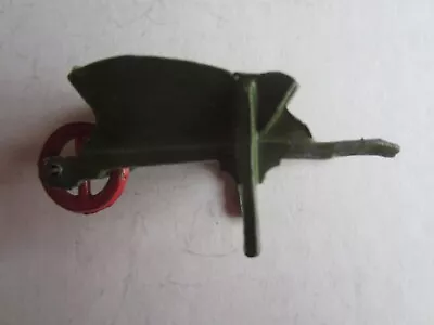 Vintage Lead Britains Ltd. No. 011 Green Wheel Barrel 1  Tall 2  Long • $10