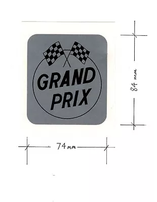 Deckson 1970s Silver Grand Prix Vintage Mini Bike Repro Decal SMALLER SIZE • $6.50