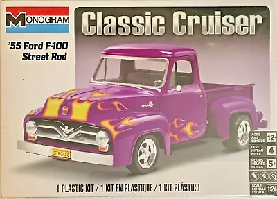 Monogram '55 FORD F-100 Street Rod Plastic Model Kit #850880 1:24 Scale • $17.99