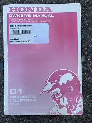 Honda TRX 350 TM Fourtrax Owners Manual NOS Book ATV • $22