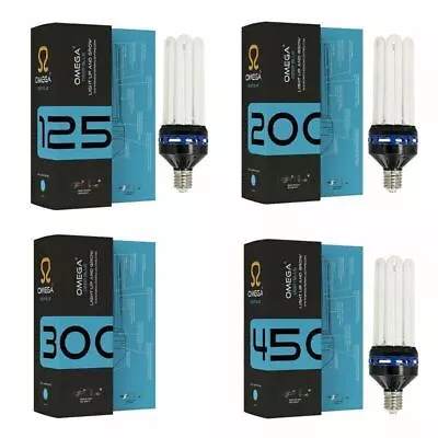 Hydroponic Omega Deep Blue CFL 125W 200W 300W 450W Flowering E40 Low Energy Bulb • £17