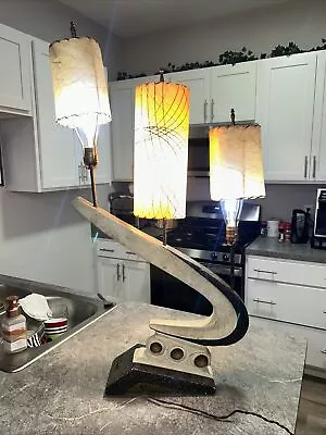 Vintage 1950's AZ Lamp Boomerang Atomic Table Lamp Mid-century Rare • $600