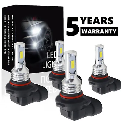 $24.99 • Buy 9005 9006 LED Headlight Kit Combo Bulbs 10000K High Low Beam Super White Bright
