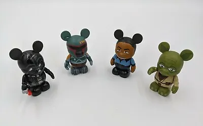 Lot Of 4 Disney Star Wars Mickey Boba Fett Yoda Darth Vader Lando Vinylmation • $49.95