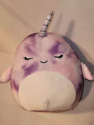 Kellytoy Squishmallows Nabila The Purple Narwhal 8  Plush Soft & Cuddly • $9.99