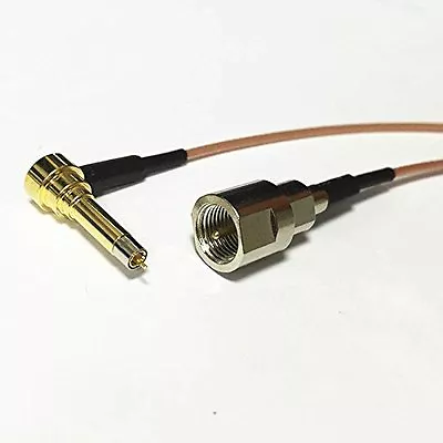 FME Male Plug To MS156 Male Right Angle RF Jumper RG178 Cable 15cm 6  NEW Good • $12.64