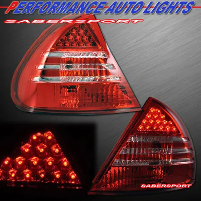 Set Of Pair Red Clear LED Taillights For 1999-2002 Mitsubishi Mirage Sedan Coupe • $124.99