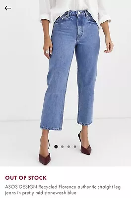 $20 • Buy BNWT ASOS Blue Straight Leg Jeans Size 36 / 18