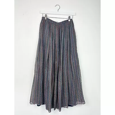 Liberty London Handmade Maxi Skirt Size W26 UK 8 Patterned Pleated • £20