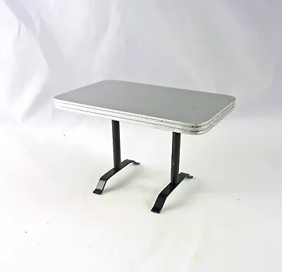 Dollhouse Miniature Silvertone Kitchen Diner Workshop Table T5932 • $14.99