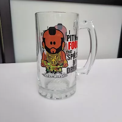 Weenicons A Team Mr T Pity The Fool Drinking Pint Glass Stein Man Cave Bar • £10
