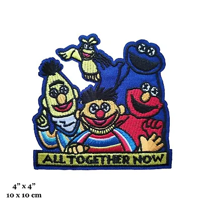 Sesame Street Elmo Cookie Monster Bert Ernie Together Embroidered Iron On Patch • $4.99