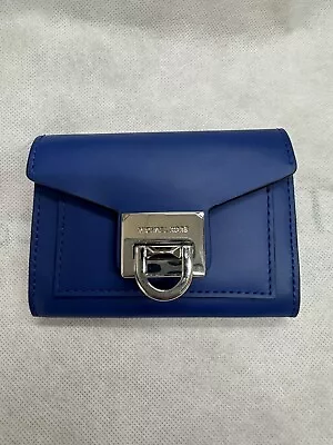 Michael Kors Manhattan Leather Flip Lock Wallet Grecian Blue NWOT • $64