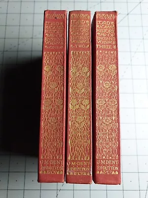 3x Macaulays History Of England Dent Everymans Vol. 12&3 1912/1913 HB Books • £90