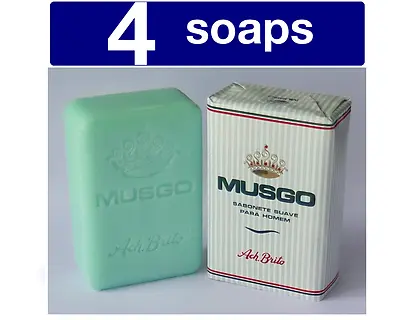 4x MUSGO REAL Claus Porto LAFCO Ach Brito Men Soap 160g 5.60oz FAST SHIPPING • $21.03