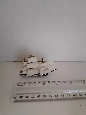 Handmade Detailed Vintage Sail Boat Miniature 3x1.75x.75 Inches No Label • $0.99