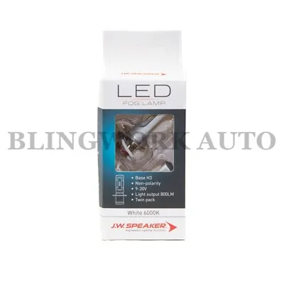 (PAIR) JW Speaker LED H3 6000K Fog Lamp Light Bulbs For Holden VY VZ Commodore • $74.99